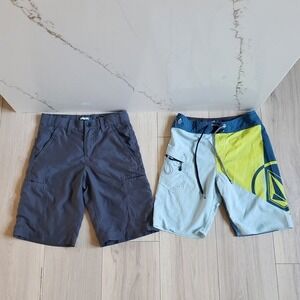 Boys Board Shorts Bundle Size 10 Blue Grey Skate Surf